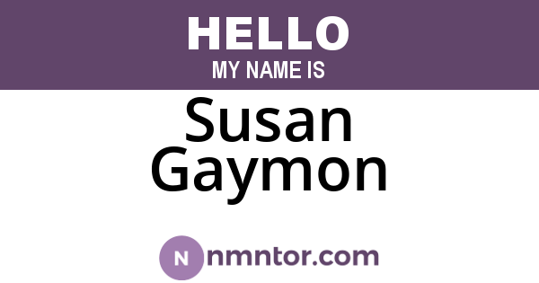 Susan Gaymon