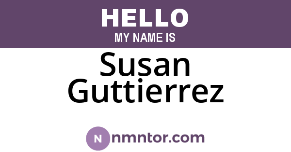 Susan Guttierrez