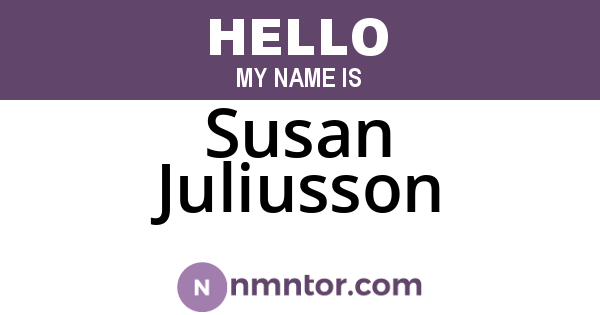 Susan Juliusson