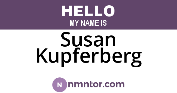 Susan Kupferberg