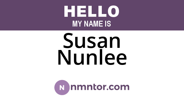 Susan Nunlee