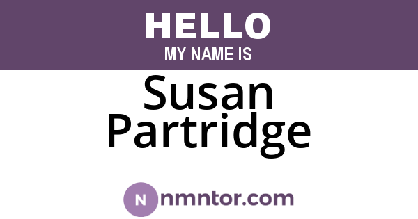 Susan Partridge