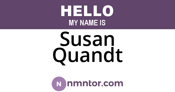 Susan Quandt