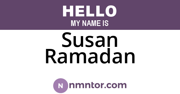 Susan Ramadan
