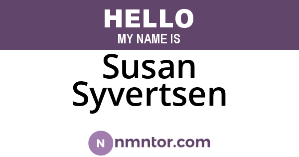 Susan Syvertsen