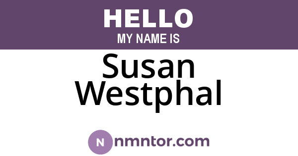 Susan Westphal