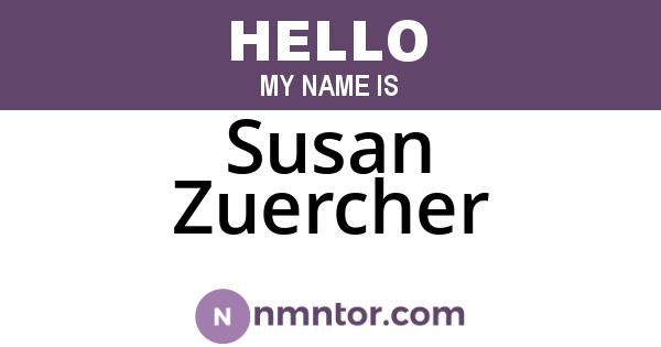 Susan Zuercher