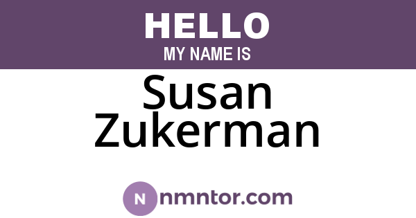 Susan Zukerman