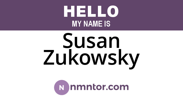 Susan Zukowsky
