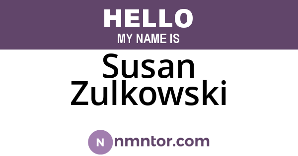Susan Zulkowski