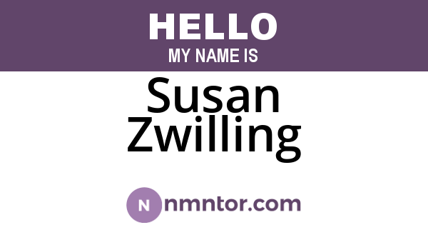 Susan Zwilling