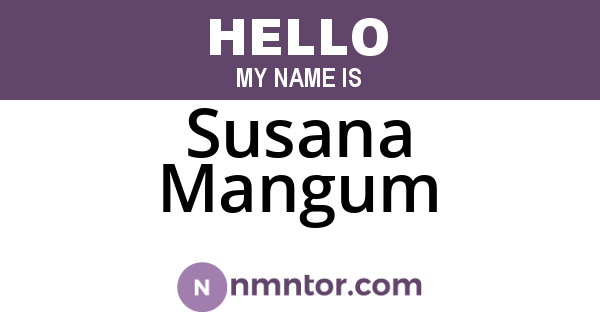 Susana Mangum