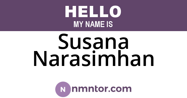 Susana Narasimhan