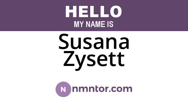 Susana Zysett
