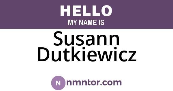 Susann Dutkiewicz