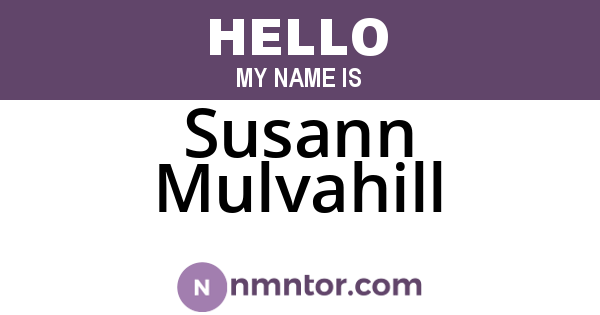 Susann Mulvahill