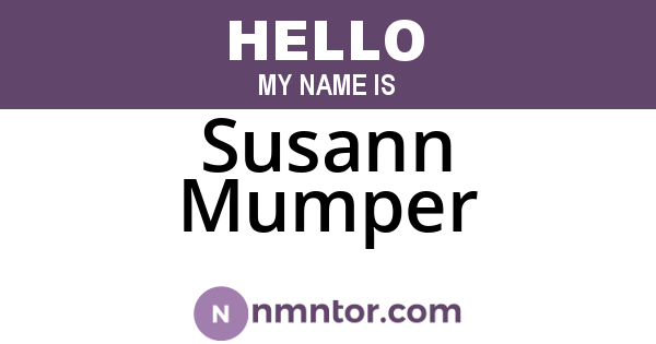Susann Mumper