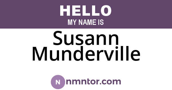 Susann Munderville