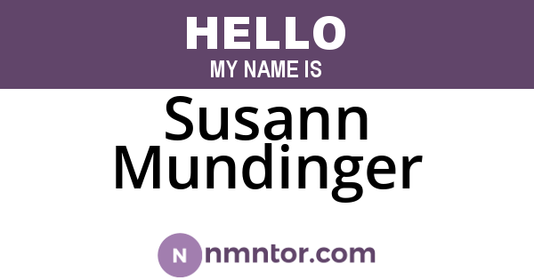 Susann Mundinger