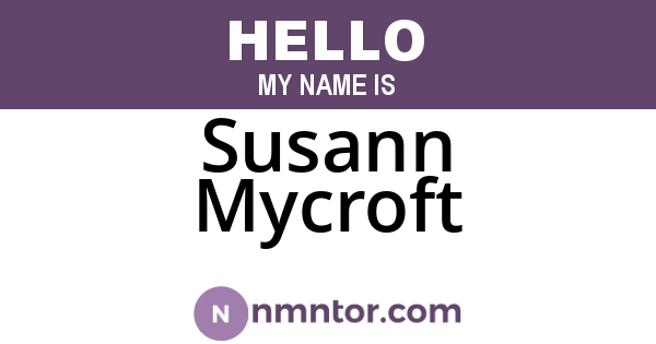 Susann Mycroft