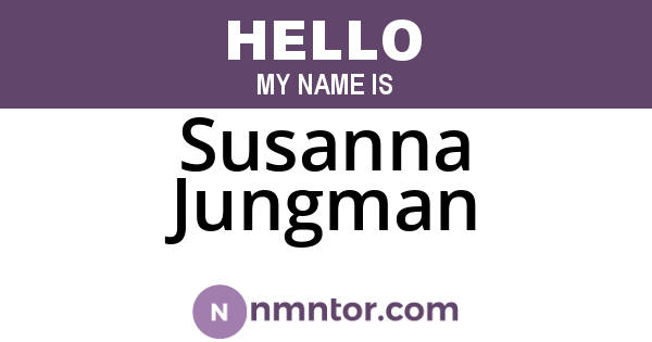 Susanna Jungman