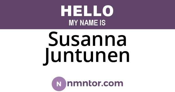 Susanna Juntunen