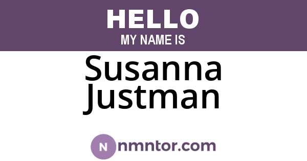 Susanna Justman