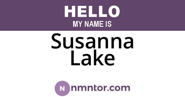 Susanna Lake
