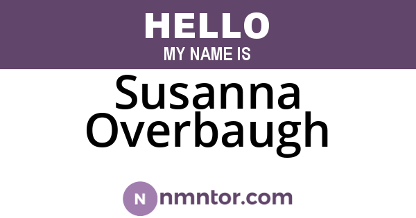 Susanna Overbaugh