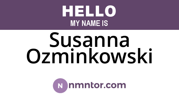 Susanna Ozminkowski