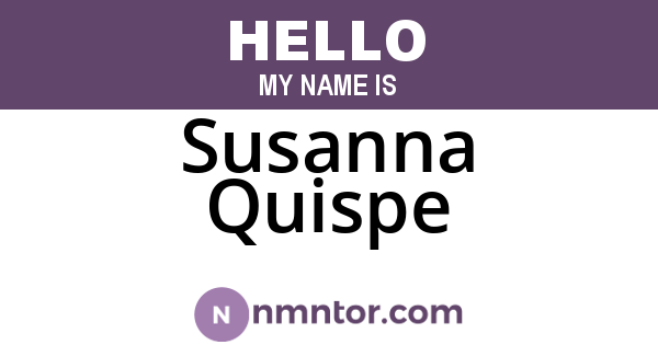 Susanna Quispe