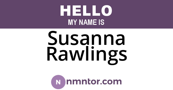 Susanna Rawlings