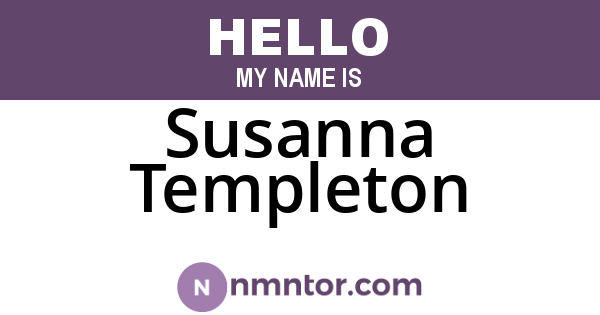 Susanna Templeton
