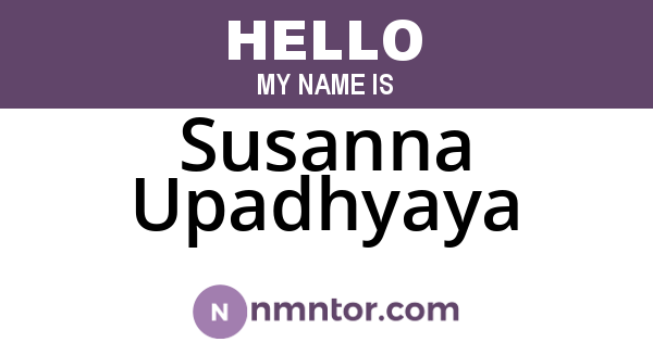 Susanna Upadhyaya