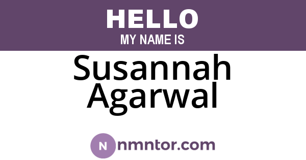 Susannah Agarwal