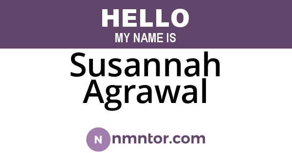 Susannah Agrawal