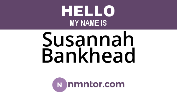 Susannah Bankhead