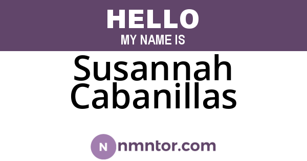 Susannah Cabanillas