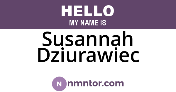 Susannah Dziurawiec