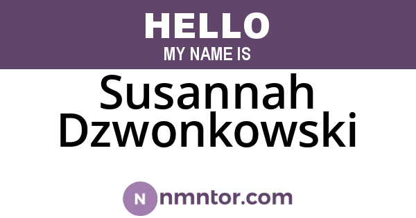 Susannah Dzwonkowski