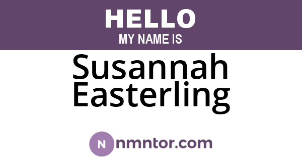 Susannah Easterling