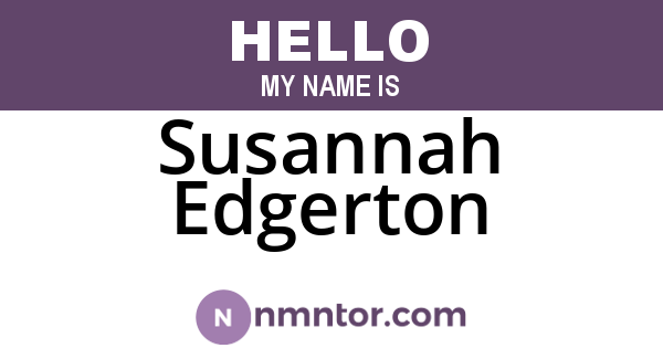 Susannah Edgerton
