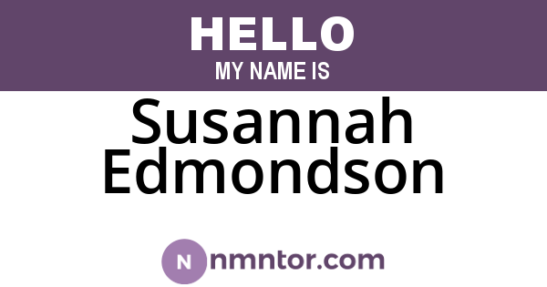 Susannah Edmondson