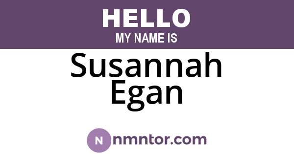 Susannah Egan