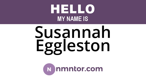 Susannah Eggleston
