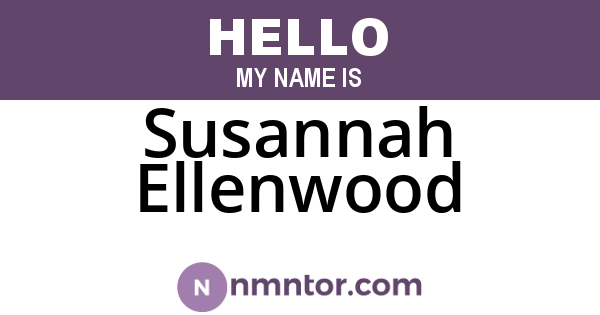 Susannah Ellenwood