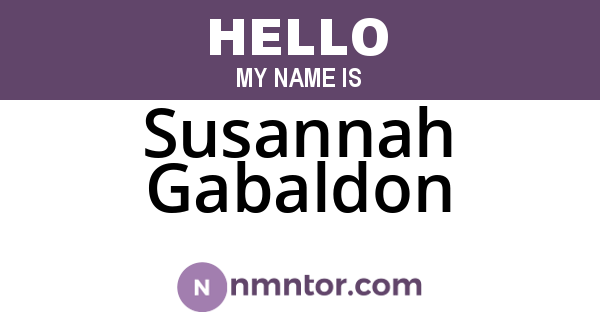 Susannah Gabaldon