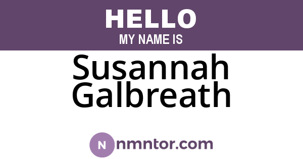 Susannah Galbreath