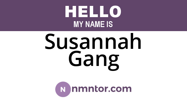 Susannah Gang