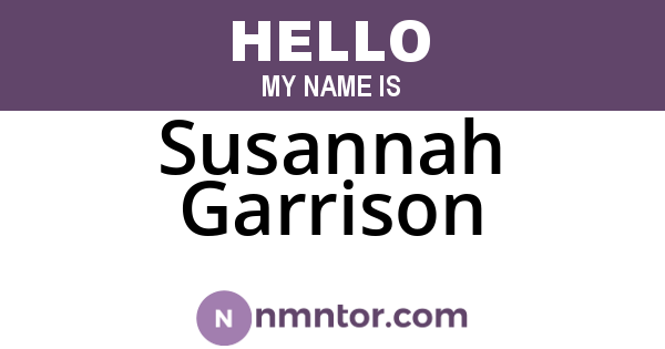 Susannah Garrison